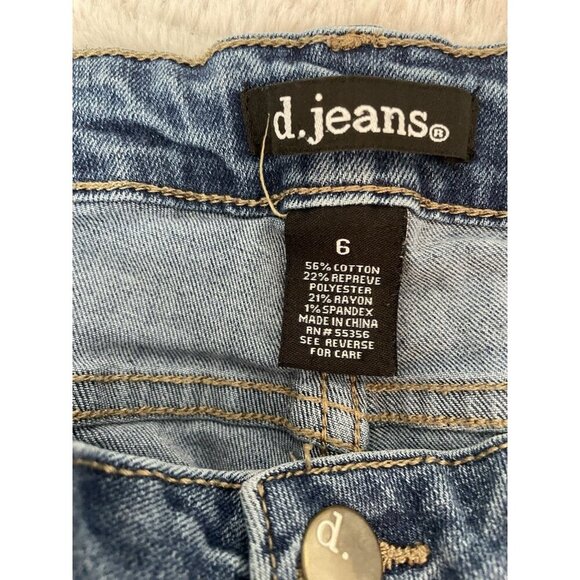 d.jeans Women’s Skinny Jeans Blue Size 6 Mid Rise Stretch Denim - Picture 2 of 6